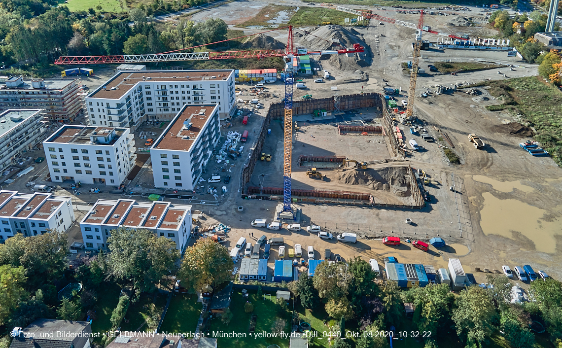 08.10.2020 - Baustelle Alexisquartier und Umgebung in Neuperlach